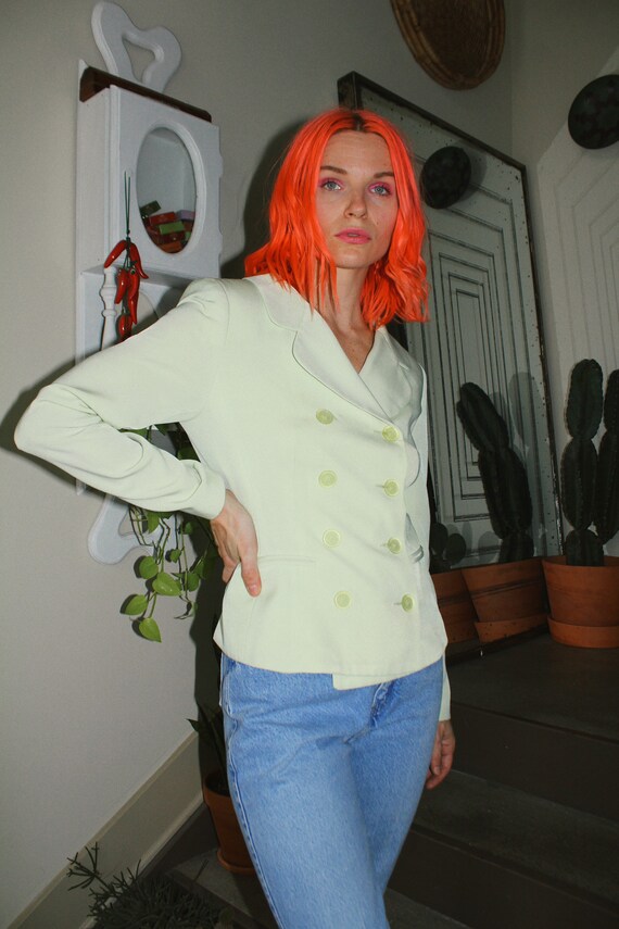 Pistachio Double Breasted Blazer