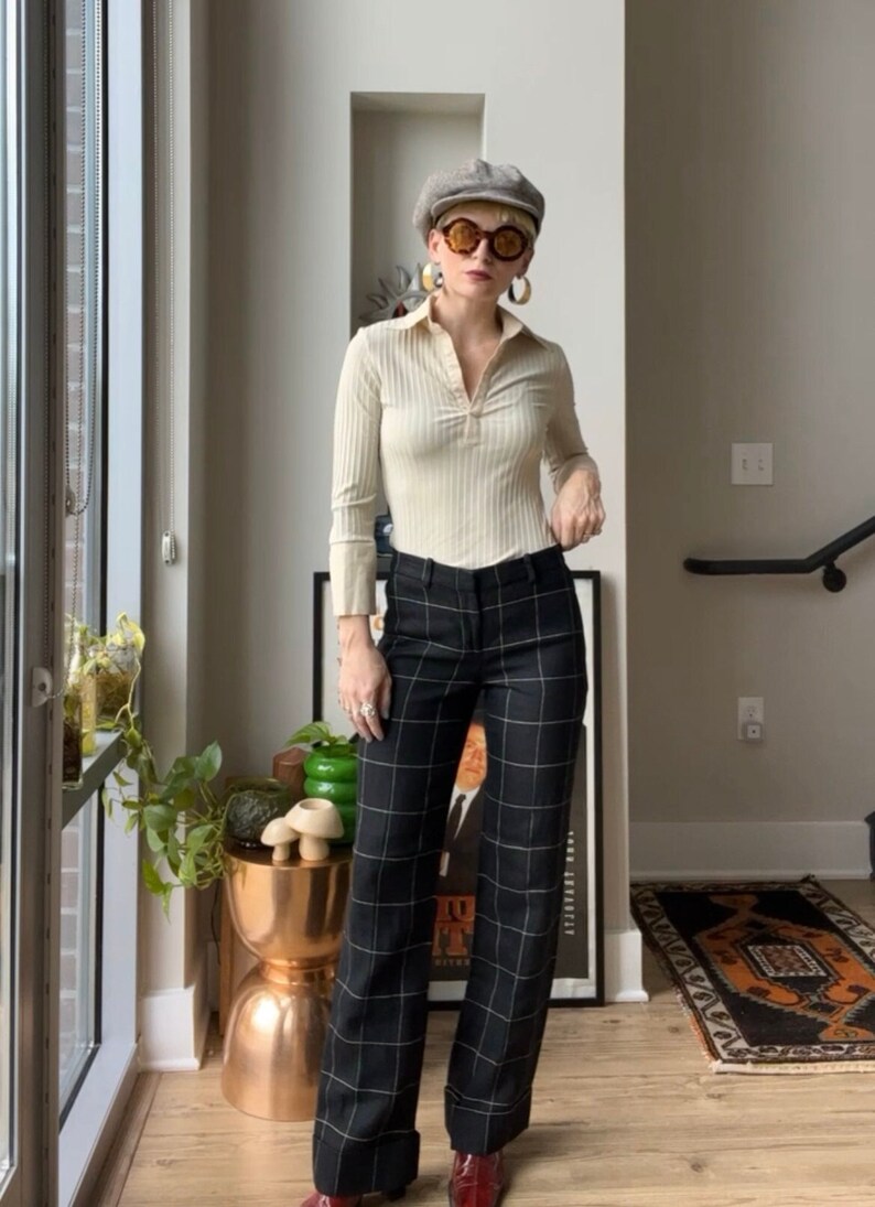 RL Check Linen Tweed Trousers image 1