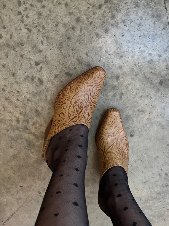 VTG 90s Coldwater Creek Leather Mules