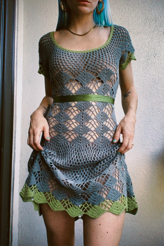 Vintage 90s | Betsey Johnson Crochet Dress