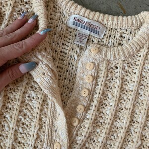 Vintage Henley Chunky Knit Sweater image 4