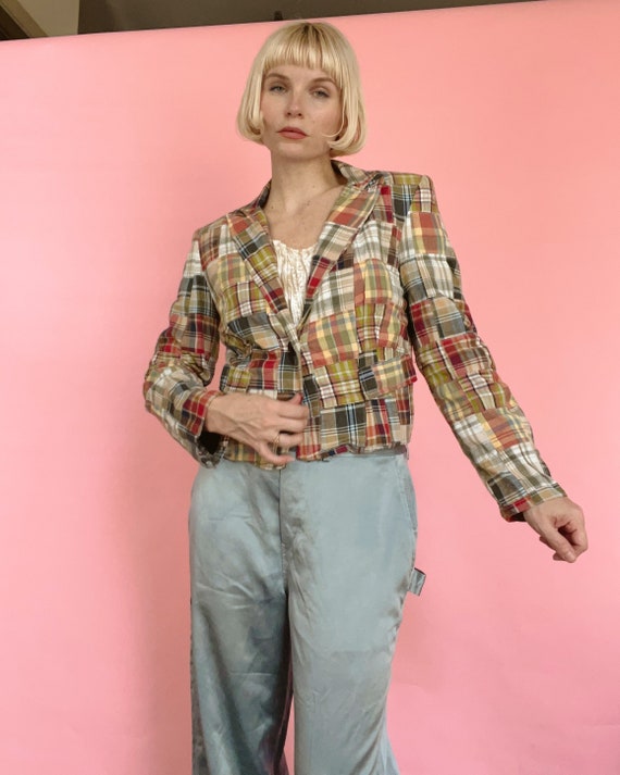 VTG 90s Patchwork Blazer - image 3