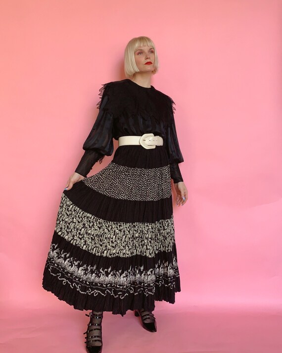 Vintage 90s Multi Print Maxi Skirt
