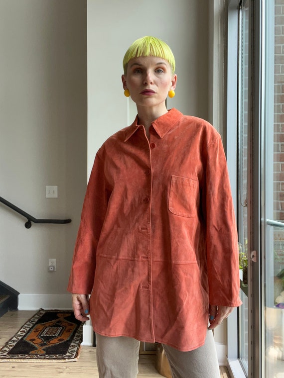 VTG 90s Coral Suede Shacket