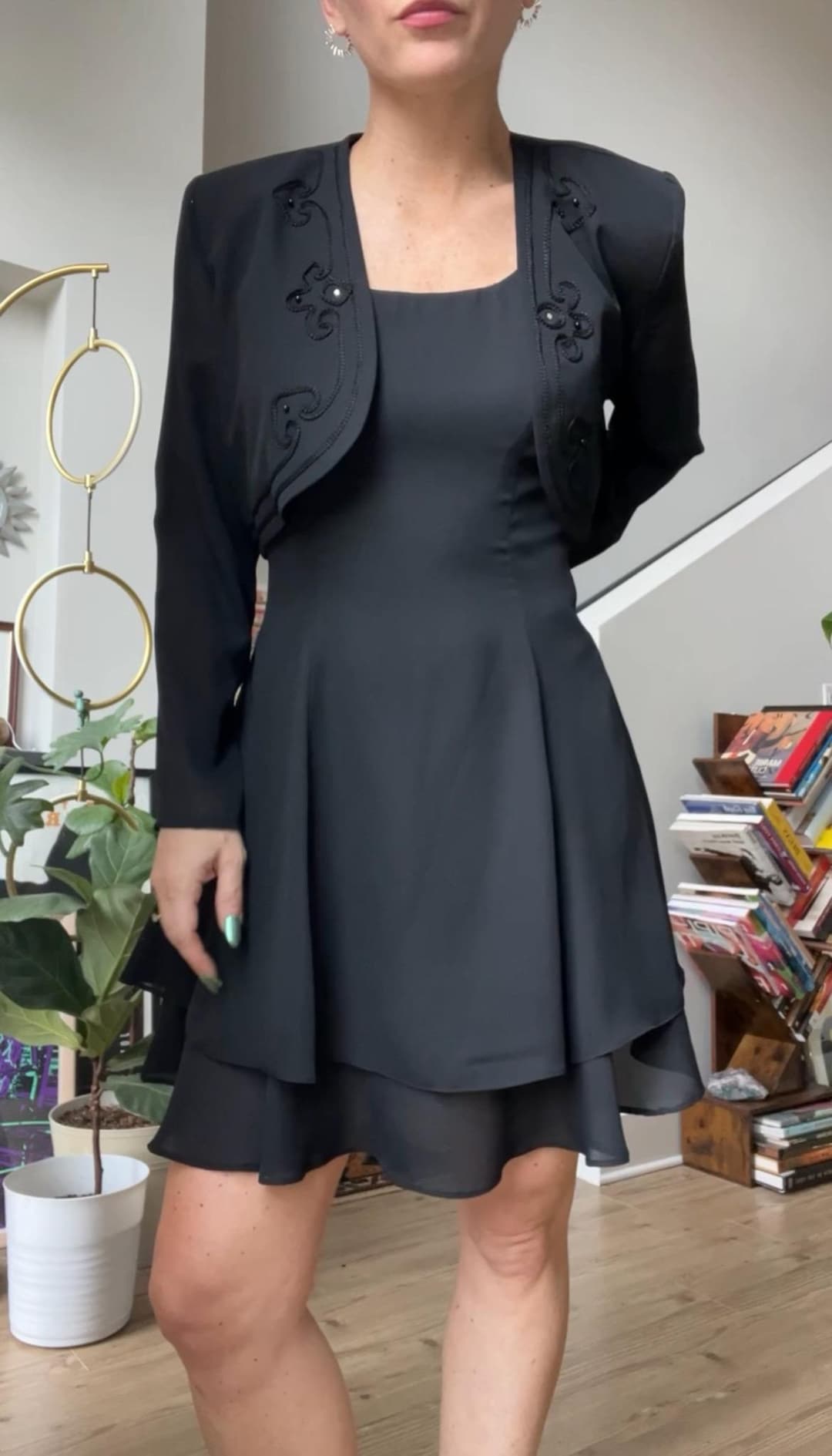 little black dress with jacket An Easy Casual Outfit + One Dressy Look with This $89 Little Black Shift Dress
