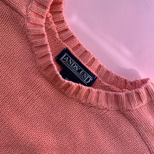 Vintage 90s Peachy Cotton Knit Sweater image 4