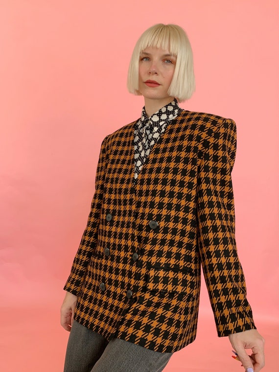 Vintage 90s Check Blazer