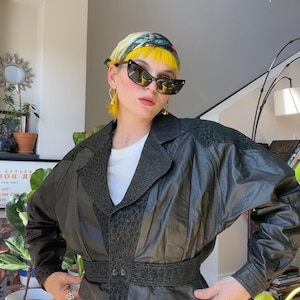 VTG 80s Pelle Cuir Leather Jacket