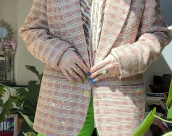 VTG 90s Pastel Tweed Blazer