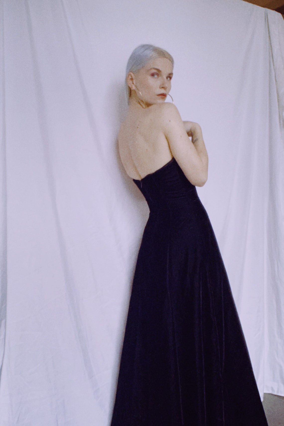 scott mcclintock black velvet dress