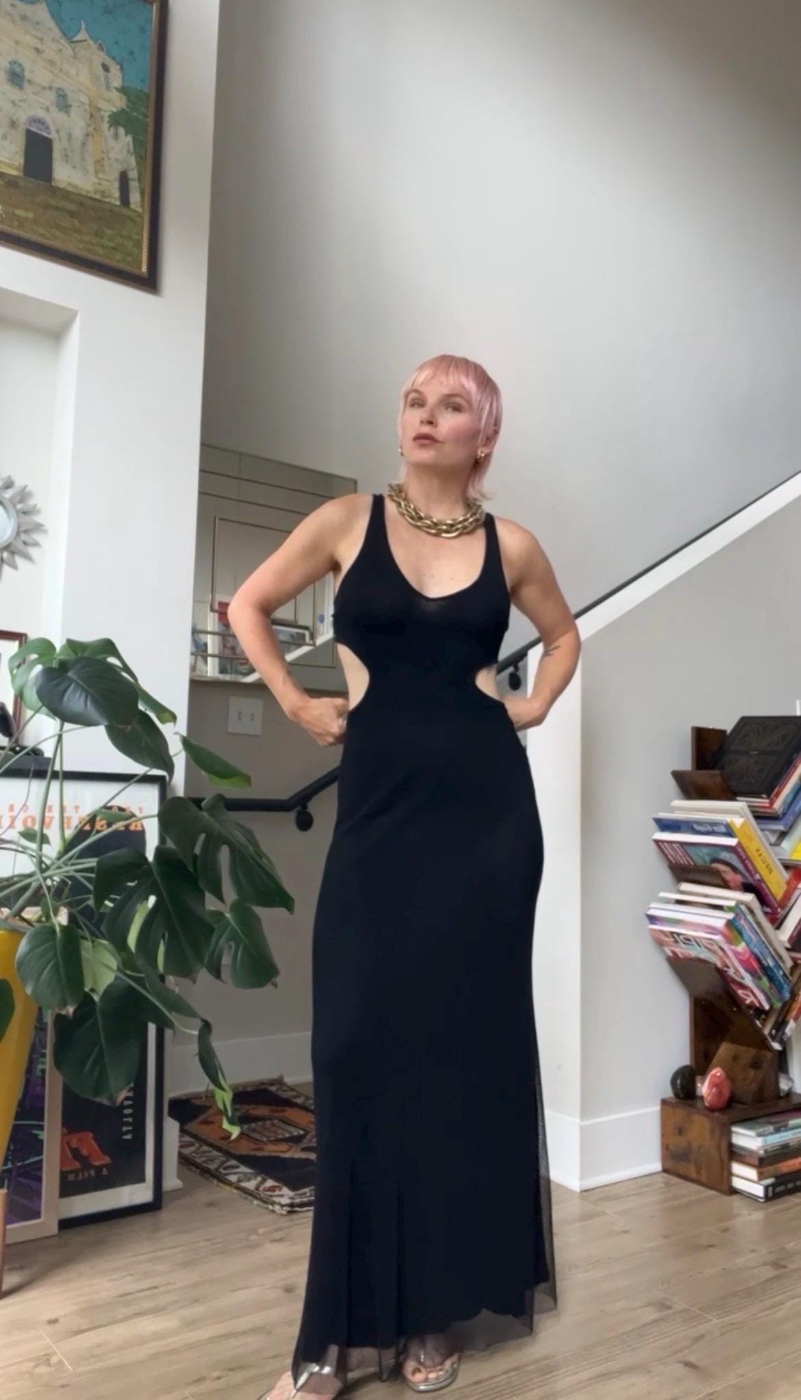 90s cut out dress Vintage Cutout Blue cut COLOR:Navy Blue Women Dresses Mini Dresses | House