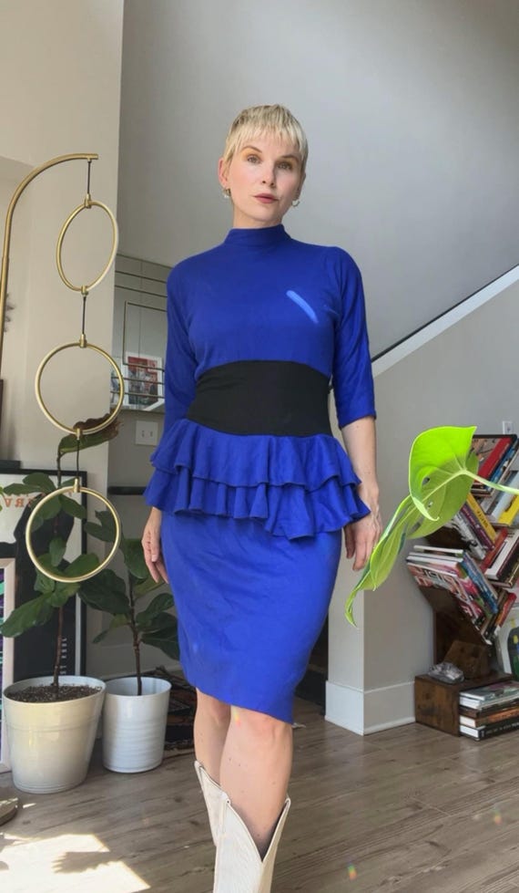 blue versace dress VERSACE 1990s MEDUSA MINI DRESS