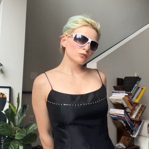 VTG 90s Black Spagetti Strap Evening Top