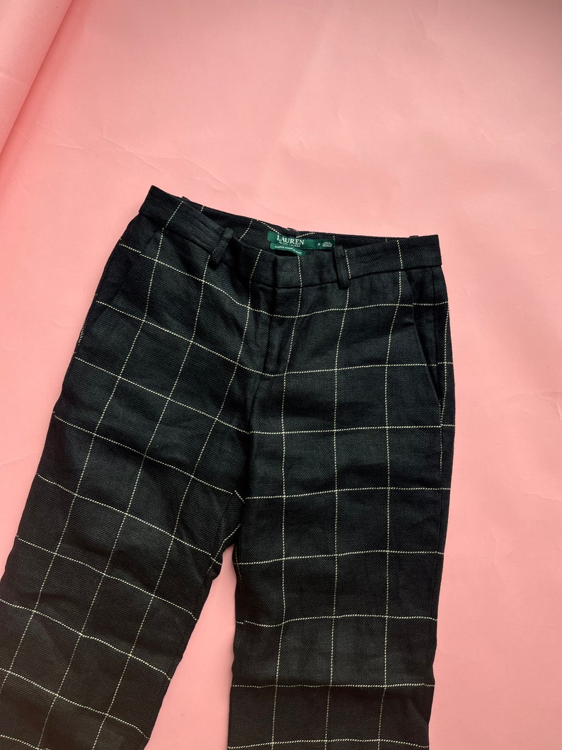 RL Check Linen Tweed Trousers image 5