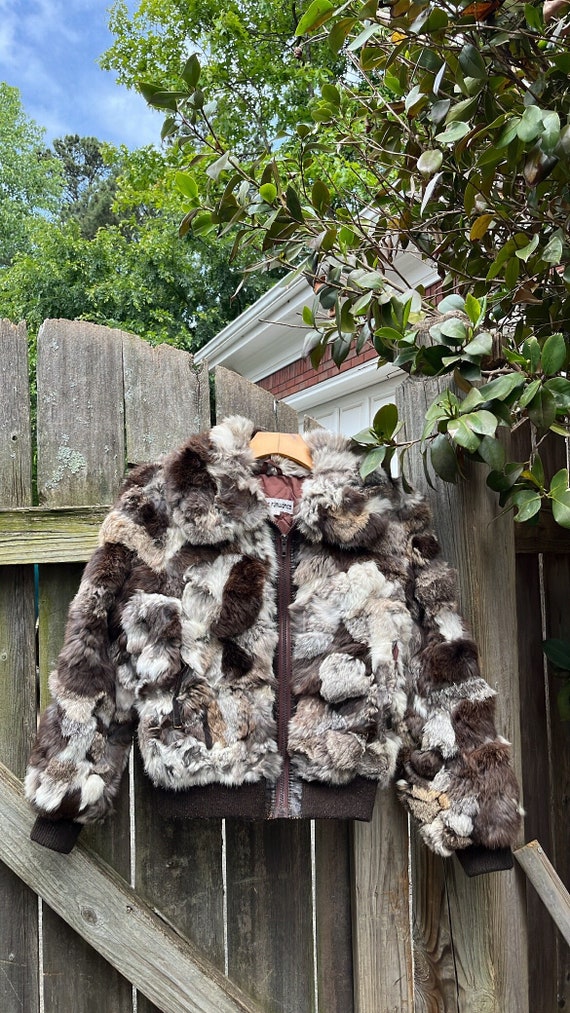 Vintage 70s Fur Bomber Jacket