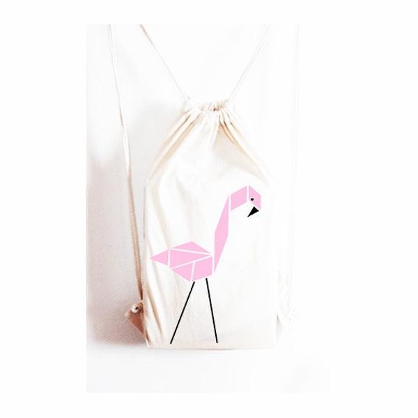 Backpack Turn bag origami flamingo triangle Dot