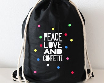 Gym bag Love Confetti bag backpack hipster