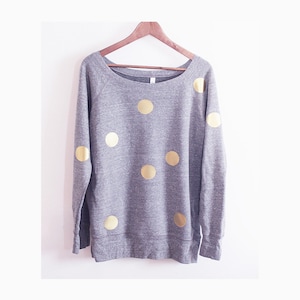 Sweater Confetti Gold sweater vintage dots