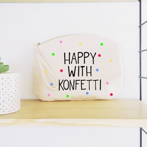 Mäppchen Konfetti Kosmetik Tasche Blogger Punkte