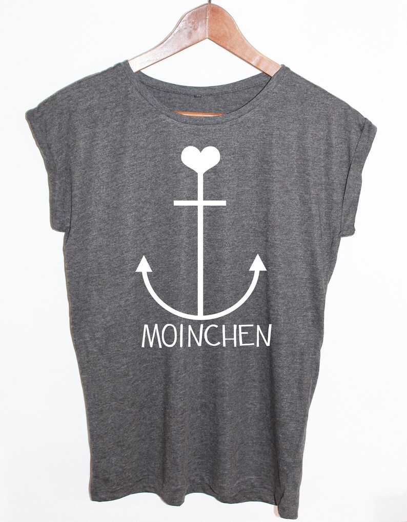 Shirt MOINCHEN Sailor Hipster Vintage Print Anker Bild 1