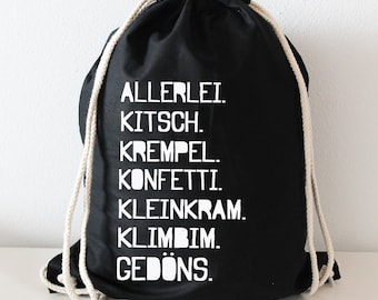 Turnbeutel "Kitsch" Jutebeutel Tasche Blogger