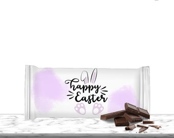 Easter Candy Bar Wrapper Easter Basket Ideas Easter Chocolate Bunnies Easter Treat Favor Chocolate Bar Bunny Purple Candy Purple Easter