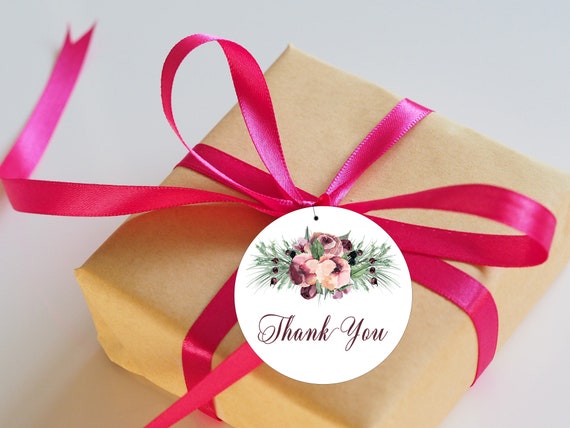 Purple Floral Thank You Stickers Printable Il_570xn