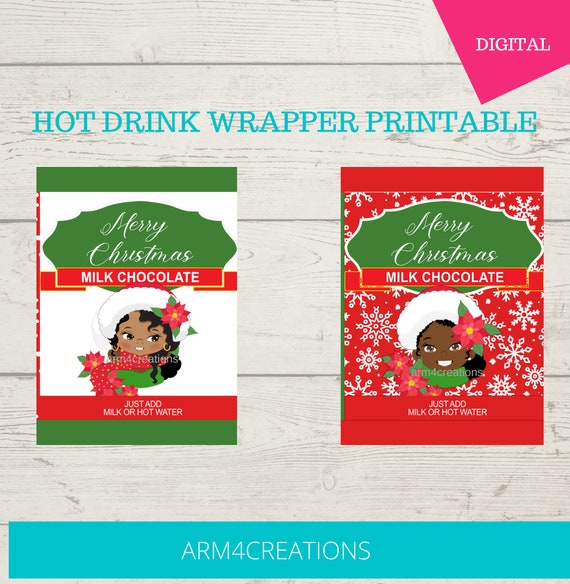 Christmas Hot Drink Mix Wrapper Printable Il_570xn