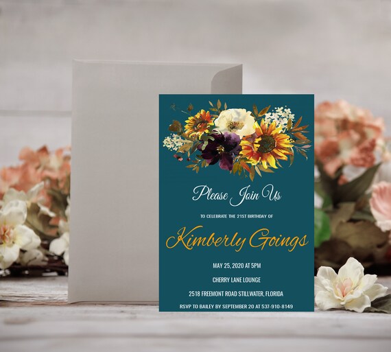 21st Birthday Invite Il_570xn