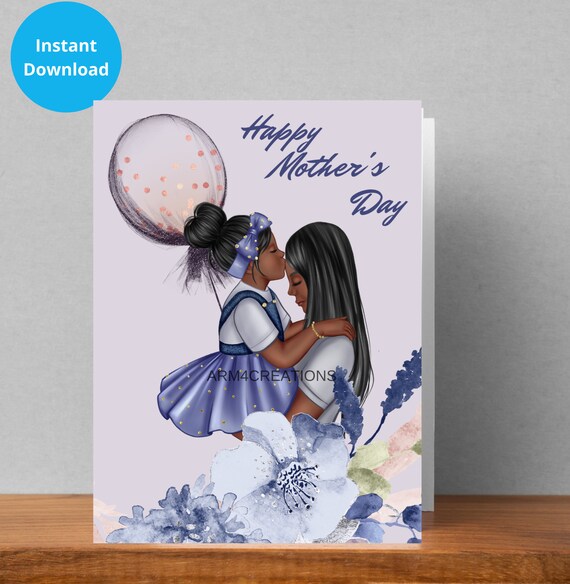 Printable Mother's Day Card African American| Instant Download Il_570xn