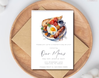 Mothers Day Brunch Invitation Editable Invitation Downloadable Mothers Day Invite Mothers Day Event Mothers Day Party Mothers Day Canva