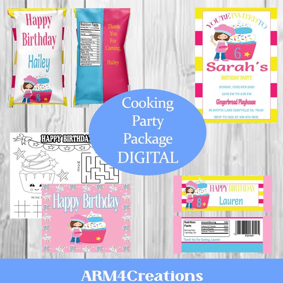 Baking Party Favor Package Printable Il_570xn