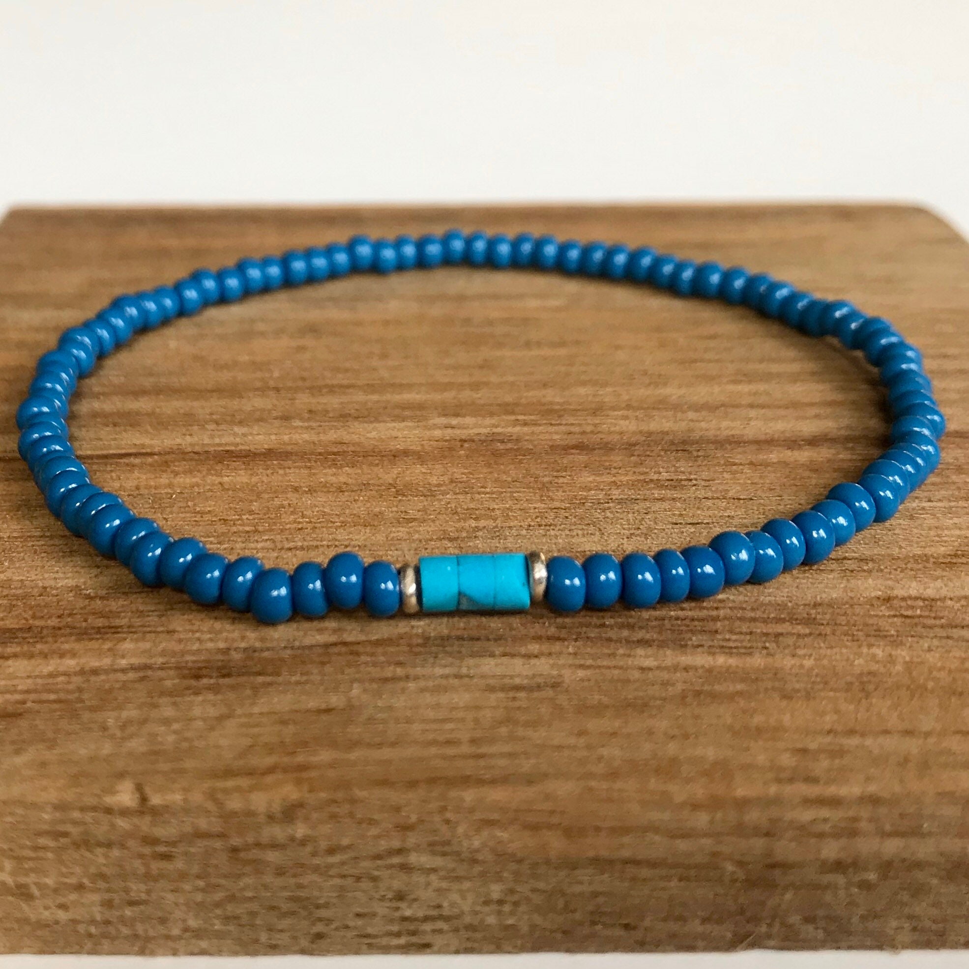 Turquoise Bracelet Men/ Beaded Bracelet/ Mens Thin Beaded Etsy Canada
