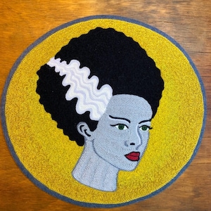 Bride of Frankenstein Chainstitch Embroidered Iron On Patch