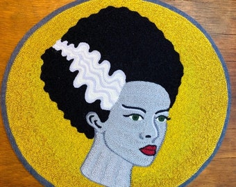 Mariée de Frankenstein Chainstitch Fer brodé sur patch