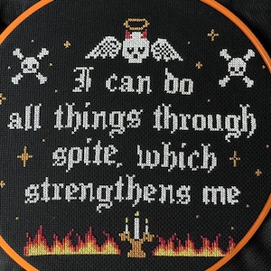 All Things Through Spite Cross Stitch Pattern
