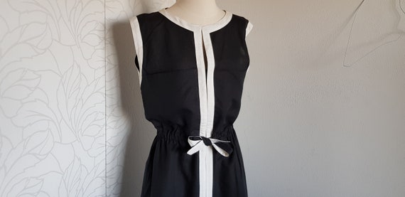 Designer dress black and white
