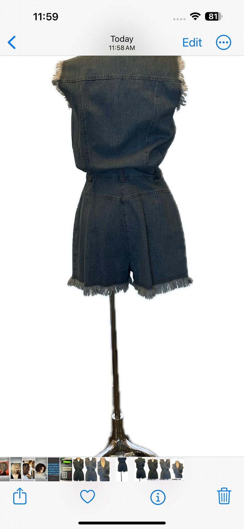 Denim Romper Daisy Duke Style - Etsy