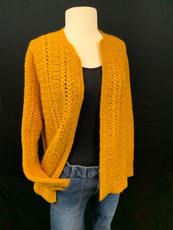Saffron crochet open front cardigan