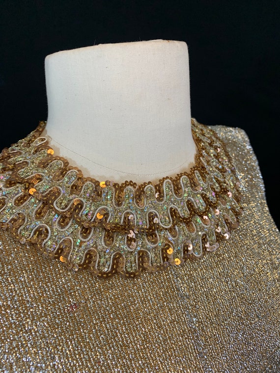 60's Gold sparkly cocktail dress