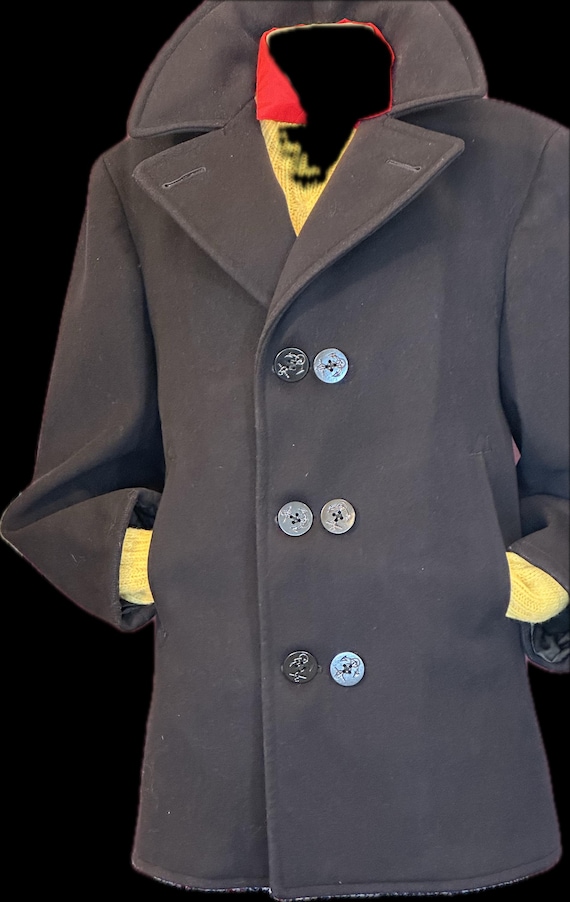 Original Pea Coat Willards 8 button stenciled - image 3