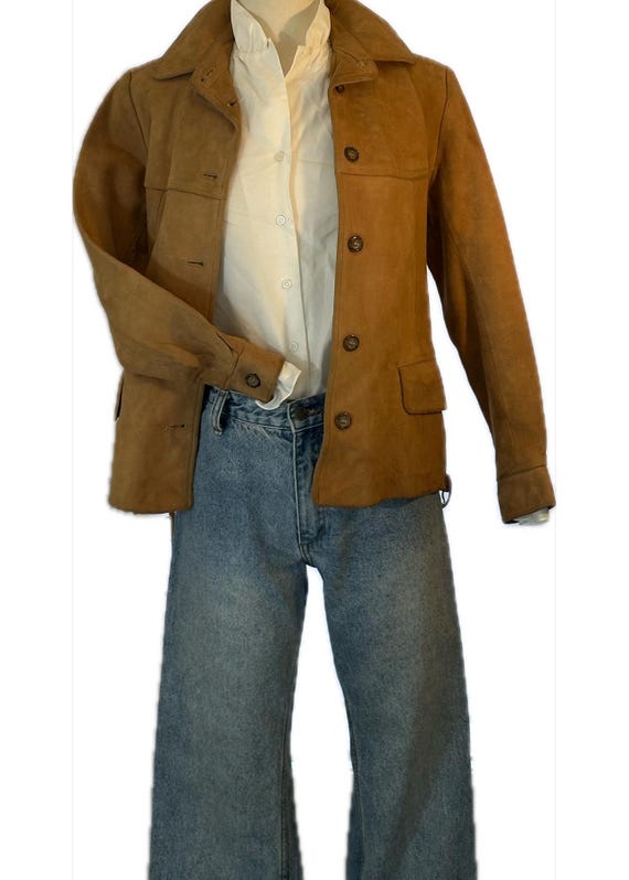 70’s suede belted short jacket - image 7