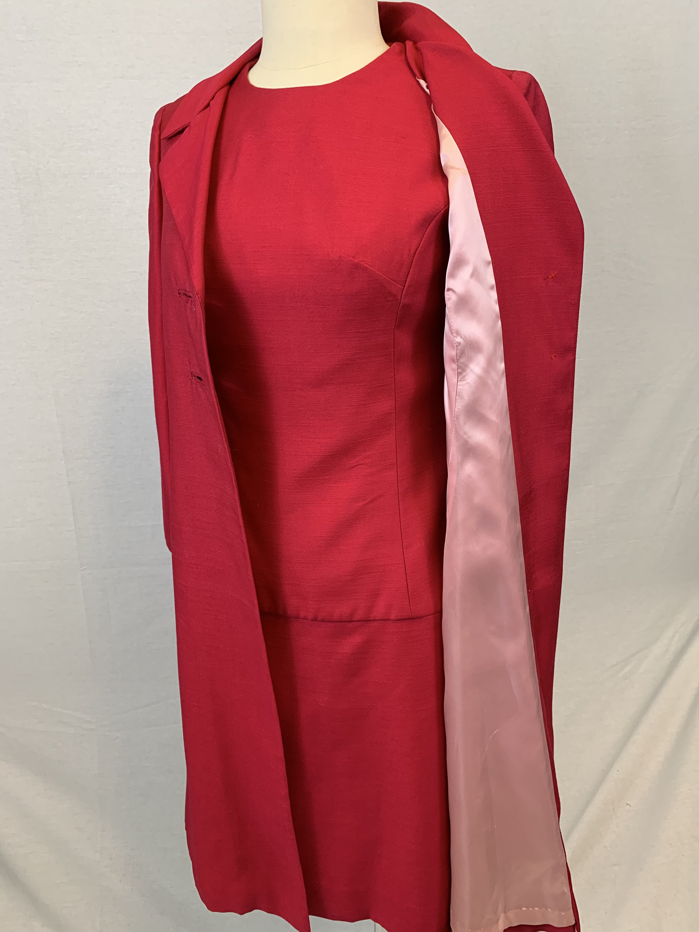 2 Piece 60's mod silk dress jacket combo Etsy