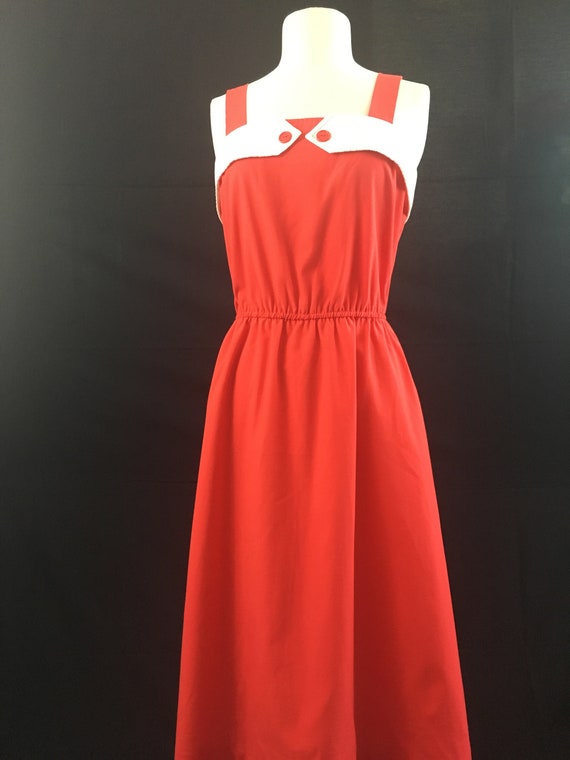 Red and white sailor dress - image 2