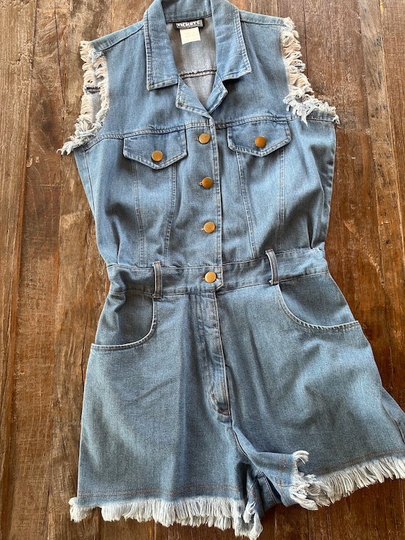 Denim Romper Daisy Duke Style