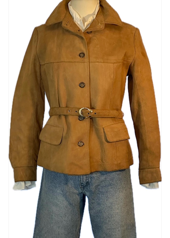 70’s suede belted short jacket - image 6