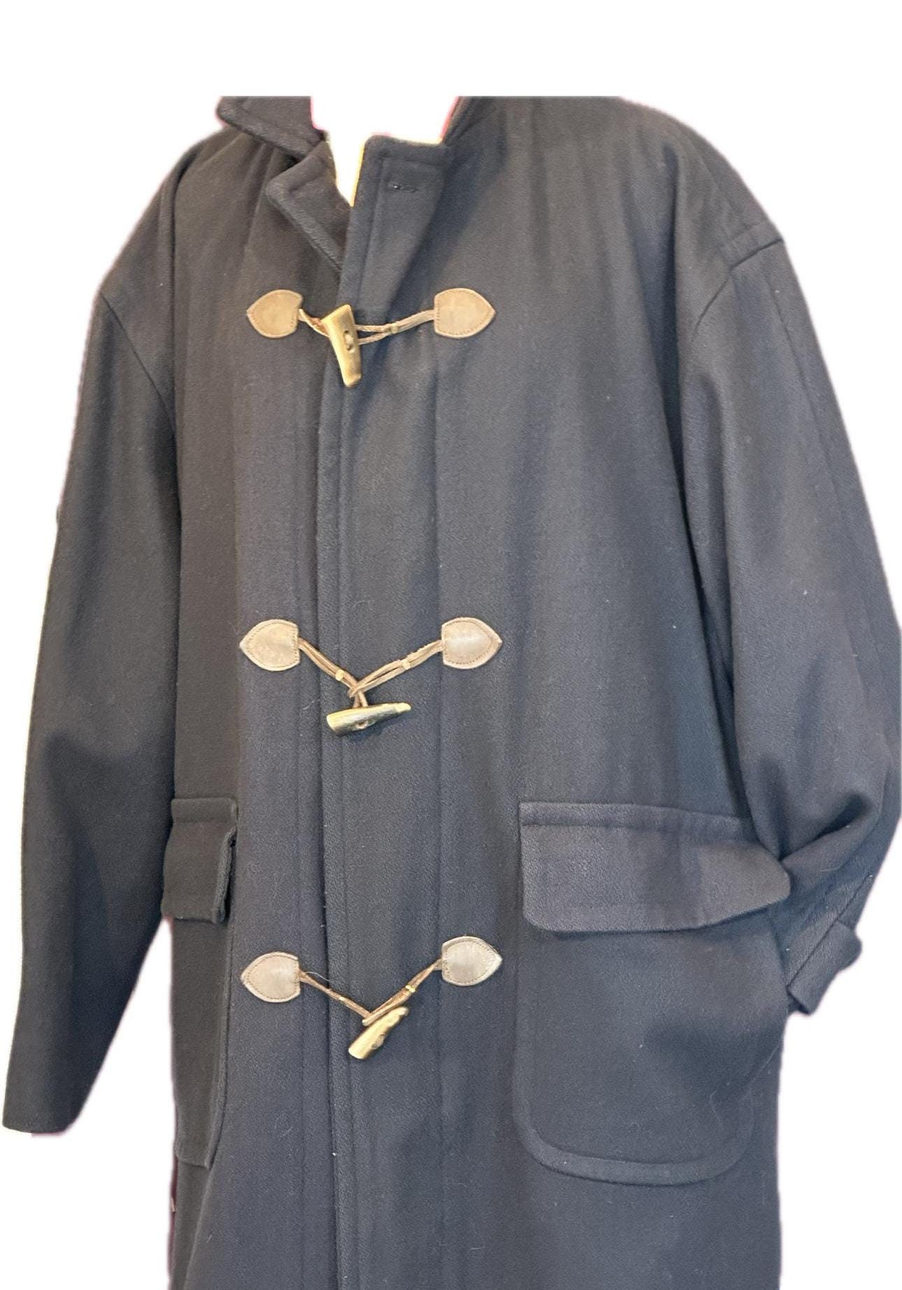 I am dork 90’s Duffle Coat　col-Dark navy Navy Duffle Coat - Etsy