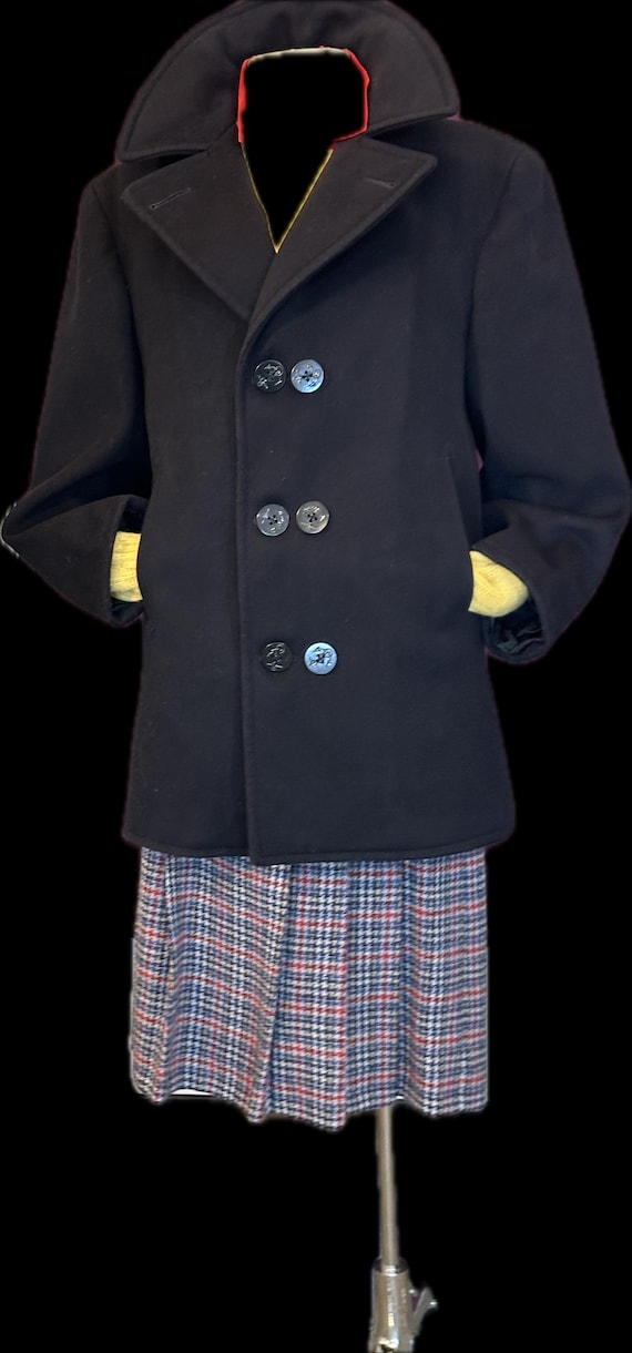 Original Pea Coat Willards 8 button stenciled - image 7