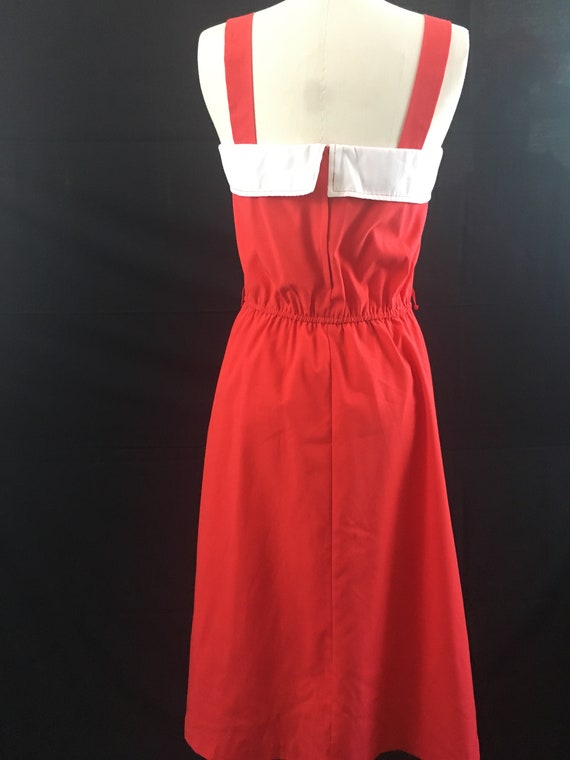 Red and white sailor dress - image 4