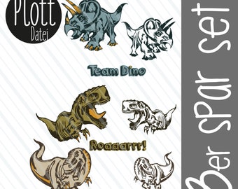 Plottervorlage Triceratops Team Dino / DINOSAURIER / DINO